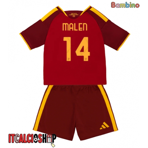 AS Roma Donyell Malen #14 Prima Maglia Bambino 2026-27 Manica Corta (+ Pantaloni corti)